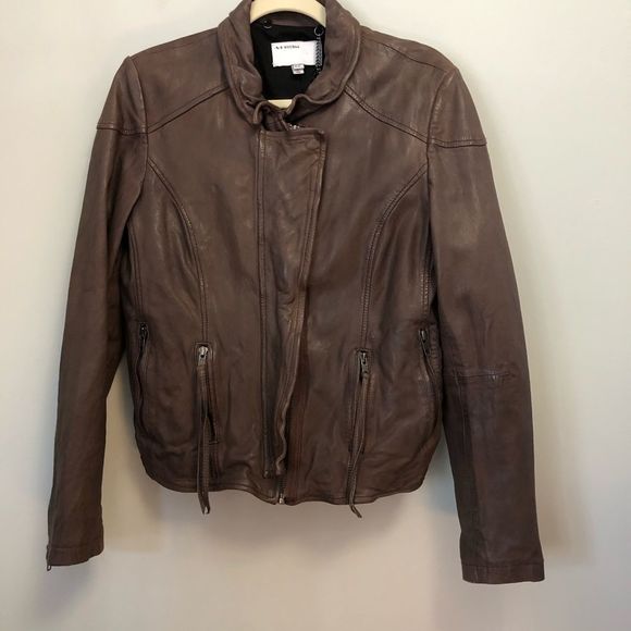 Muubaa NWT Galaxi Leather Biker Jacket Blush - Picture 5 of 8